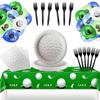 Golf Party Supplies Tableware Kit with Golf Theme Tablecloth, Plates, Napkins, Forks and Balloons for Golf Ball Sports Games Player Club Themed Birthday Decorations Serve 24 Guests view 1