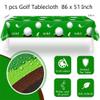 Golf Party Supplies Tableware Kit with Golf Theme Tablecloth, Plates, Napkins, Forks and Balloons for Golf Ball Sports Games Player Club Themed Birthday Decorations Serve 24 Guests view 2