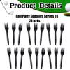 Golf Party Supplies Tableware Kit with Golf Theme Tablecloth, Plates, Napkins, Forks and Balloons for Golf Ball Sports Games Player Club Themed Birthday Decorations Serve 24 Guests view 4