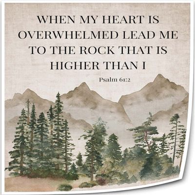 Psalm 61 2 Prayer Poster Christian Scripture Wall Art Vintage Bible Verse Wall Decorative Paintings Canvas Artwork Poster Pictures (20x30inch(50x75cm),Unframed)