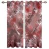 Abstract Vintage Red Graffiti Art Blackout Curtains, 3D Printed Drapes, 2 Panels Window Curtains, Darkening Curtains with Top Grommet for Bedroom Living Room Windows 79" W x 67" L view 3