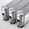 Countertop Soap Dispenser Wall Mounted Soap Dispenser Bathroom Plastic Liquid Soap Dispenser Shower Dispenser Family Hotel Kitchen Shower Gel Soap Dispenser Bottles ( Color : Silver , Size : Triple he view 3