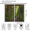 AuiMzoo Nature View Curtains, Window Outside Beautiful Forest River Pattern Print, Bedroom Living Room Blackout Insulated Curtains 2 Panel Set, 72x63 Inch, Style-3 view 2
