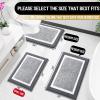 OLANLY Bathroom Rugs 24x16, Extra Soft and Absorbent Microfiber Bath Mat, Non-Slip, Machine Washable, Quick Dry Shaggy Bath Carpet, Suitable for Bathroom Floor, Tub, Shower (Small, Dark Grey) view 2