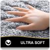 OLANLY Bathroom Rugs 24x16, Extra Soft and Absorbent Microfiber Bath Mat, Non-Slip, Machine Washable, Quick Dry Shaggy Bath Carpet, Suitable for Bathroom Floor, Tub, Shower (Small, Dark Grey) view 3