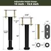ruiru bro Adjustable Bed Frame Support Legs,Metal Bed Center Slat Heavy Support Leg, Bed Slat Reinforcement Kit,Bed Support Legs for Bed Frame Replacement,More Stable, More Quiet(10-16.5 in 4pcs) view 3