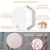 LXBAMKEA Self-Adhesive 3D Wall Panels, Kid's Anti-Collision Wall Stickers, Soft Bag Waterproof Wall Cushion, Bedroom Nursery TV Walls Decor Wall Pad, Headboard Protection Wall Mat (Color : Sky Blue, view 4