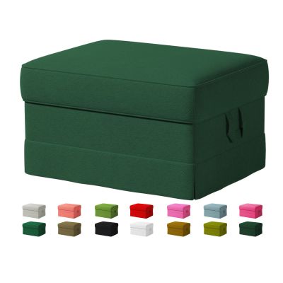 Custom Made Ektorp Footstool Velvet Replacement Covers Fits IKEA Ektorp Ottoman,Ektorp Sofa Cover,Only Cover.(Don't Fit Uppland Series Sofa) (Retro Green)