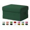 Custom Made Ektorp Footstool Velvet Replacement Covers Fits IKEA Ektorp Ottoman,Ektorp Sofa Cover,Only Cover.(Don't Fit Uppland Series Sofa) (Retro Green) view 1