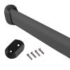 ZAQYCM Closet Hanger Rod Complete Kit, Removable Shower Curtain Rod with End Caps and Fittings, Aluminium Garment Bar for Hanging Clothes in Car/Vehicle/Wardrobe (Color : Black, Size : 140cm/55 in) view 1