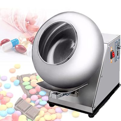 CHUNTIANMEI Sugar Coating Machine, Commercial Mini Chocolate Panning Machine, 2-5kg/H Chocolate Coating Polishing Machine Coater Sugar Ball Coating Drying Machine,220V