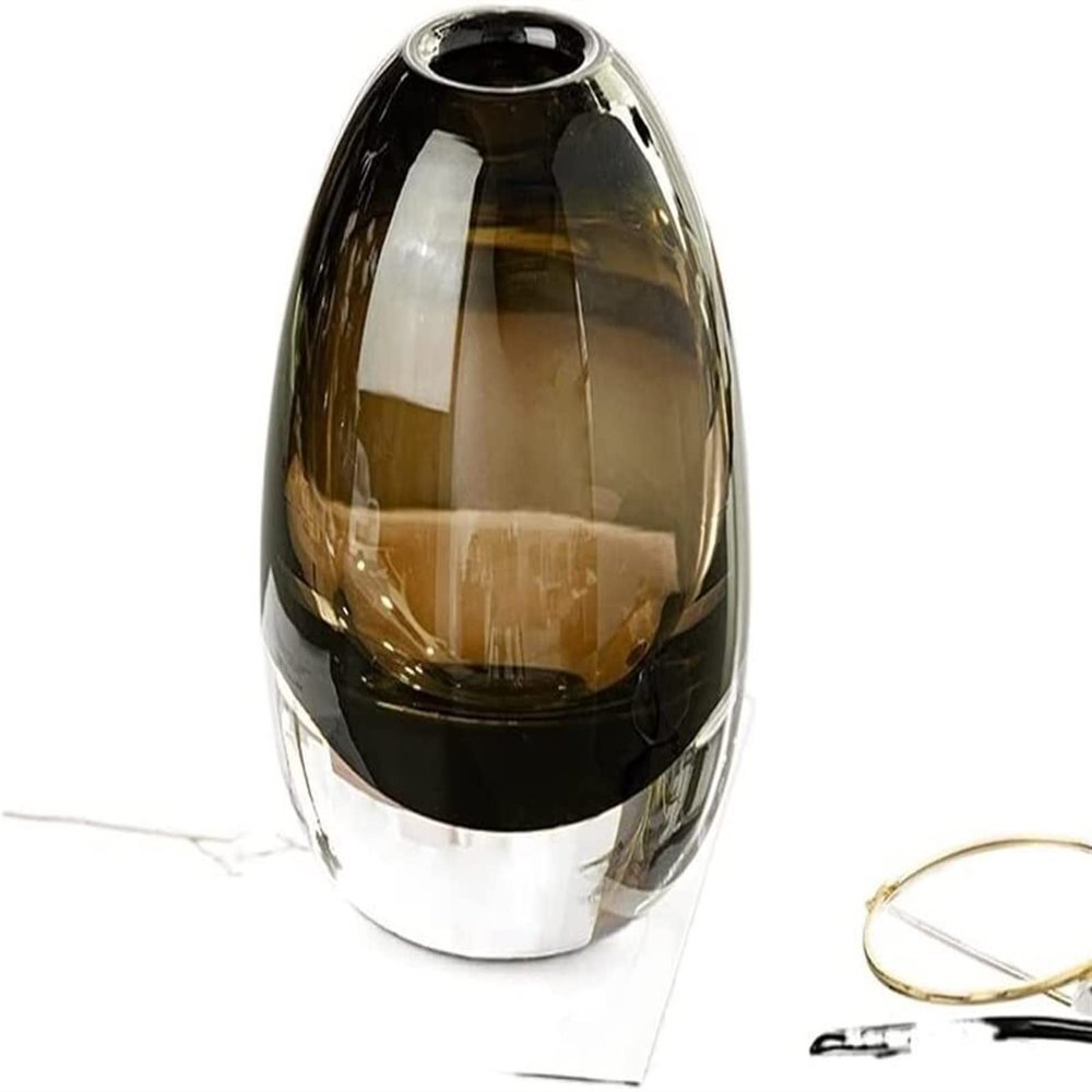 TATSEN Moisture Flower Vase Round Thickened Glass Vase Hydroponic Green Plant Crafts Decorative Ornaments Vase Clear Vase Glass Vases for Centerpieces Vases for Flowers