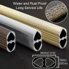 20 30 40 50 60 Inch Closet Hanging Rod Aluminum, Heavy Duty Wardrobe Pole for Laundry Room/ Cabinet/ Loft With Socket Set, 3mm Thick Valet Rod Hotel Home Office ( Color : Champagne , Size : 75cm/29.5 view 3