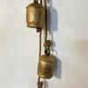 4 LARGE COW BELLS Distressed Gold hanging on a Rustic Rope | Cow Bells | Bells | Ornamental Bells | Decorative Bells | Rustic Bells | Christmas Bells | Decorations | Home decor view 4