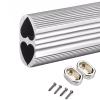 ZAQYCM Small Closet Bar for Hanging Clothes 20 30 40 50 60 Inch, Heavy Duty Closet Rod with Support Bracket Kits for Bathroom/Bedroom/Hotel/Clothing Store, Silver (Size : 155cm/61 in) view 2