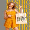 AUSVKAI Cute Canvas Tote Bag Aesthetic For Women Grocery Bag Cotton Beach Totes Gift For Grow in Grace view 2