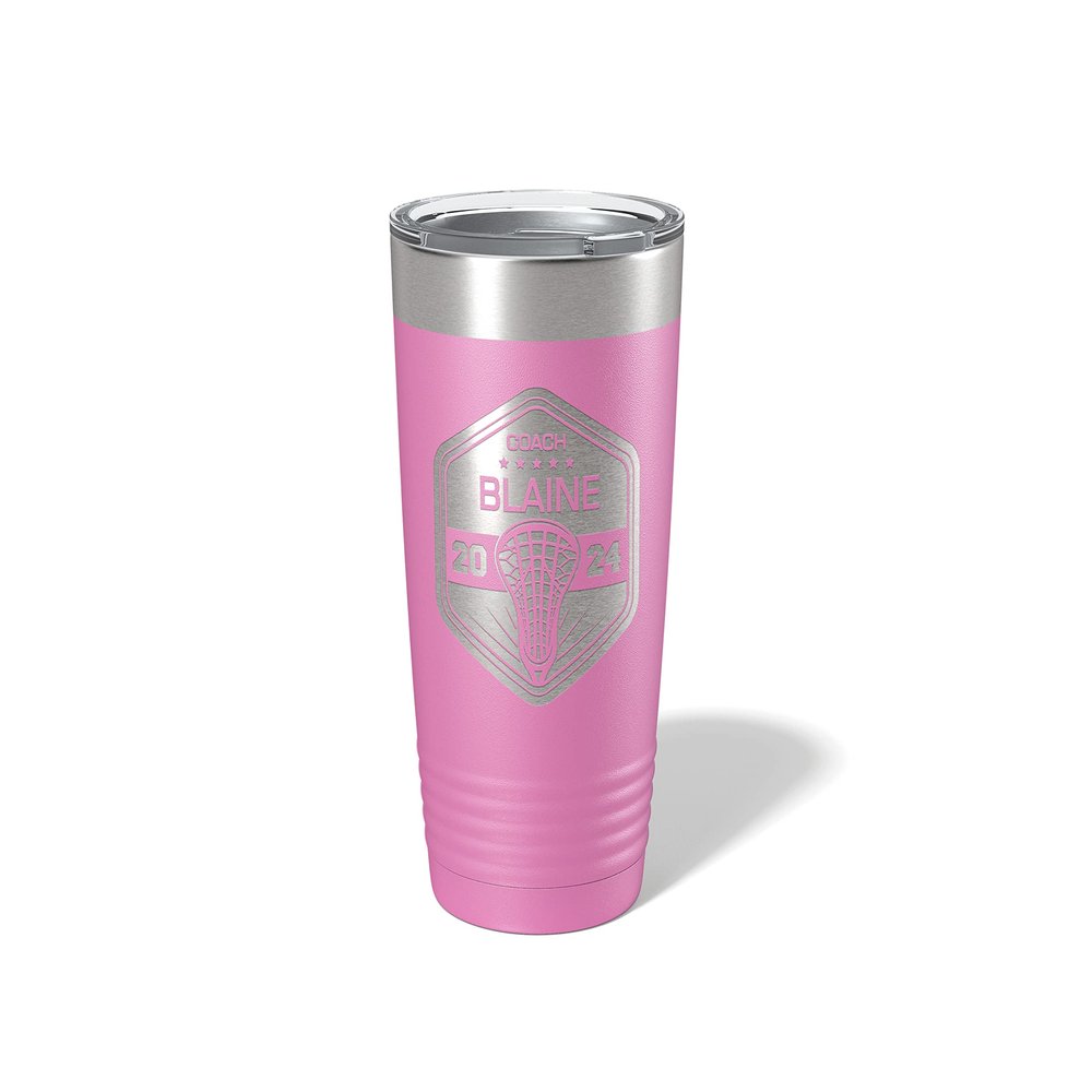 Alterd Industries Lacrosse Coach Gift - insulated tumbler with lid, travel coffee mug, personalized stainless steel cups, 20 oz tumbler, girl sports coaches (20oz Tumbler, Lilac)