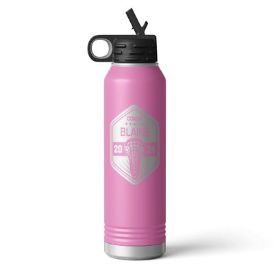 Alterd Industries Lacrosse Coach Gift - insulated tumbler with lid, travel coffee mug, personalized stainless steel cups, 20 oz tumbler, girl sports coaches (32oz Water Bottle, Lilac)