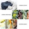 Woven Grocery Bag Plastic Market Basket Reusable Shopping Tote Bag with Handle Fruit Vegetable Bags Large Beach Bag for Home Kitchen view 3
