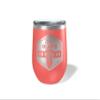Alterd Industries Lacrosse Coach Gift - insulated tumbler with lid, travel coffee mug, personalized stainless steel cups, 20 oz tumbler, girl sports coaches (12oz Wine Tumbler, Coral) view 1