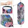 Cat Flowers Pattern Plastic Bag Holder Wall Mount Plastic Bag Organizer Grocery Bag Storage Dispenser Washable Large Shopping Bags Carrier for Home Kitchen Travelling, 1 Pack view 4