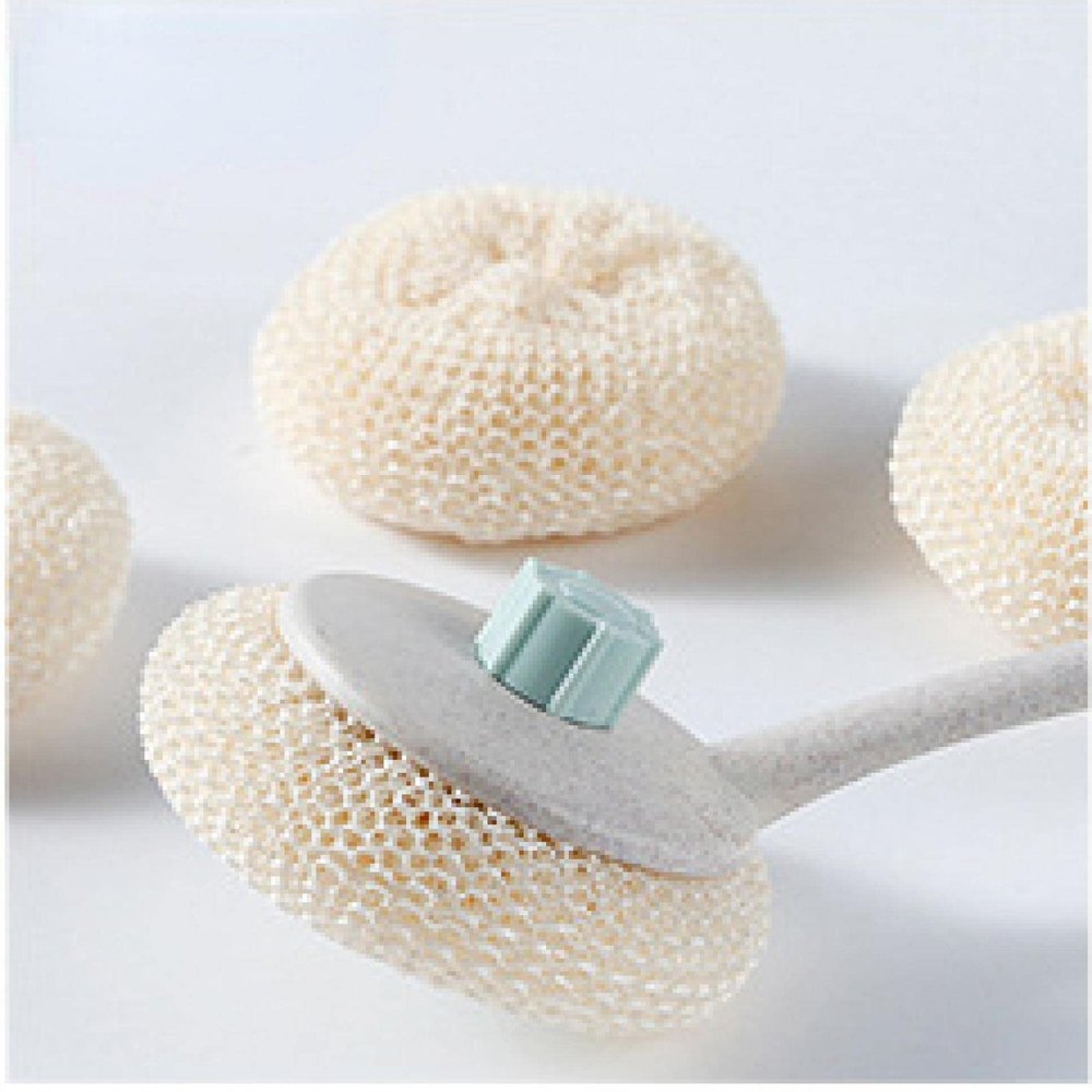 Brush/Long Handle Brush/Suitable for Kitchen Bathroom Floor Table top Cleaning Removable Replacement, Cleaning Will not Damage kitchenware, Tableware, etc 48.5cmballs+1handle Random