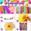 16 Pcs Mexican Paper Flowers Mexican Party Decorations Streamer Backdrop and Papel Picado Banner Mexico Fiesta Party Decorations Supplies Set for Cinco De Mayo Party Wedding Birthday (Elegant Style) view 4