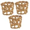 OFFSCH 3pcs Straw Cup Cover Wicker Cup Sleeves Heat Resistant Skidproof for Glass Plastic Insulated Mugs view 1