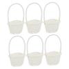 OFFSCH 6pcs Distinctive Rattan Straw Baskets Country Style Picking Basket for Home Hotel Picnic Planting White Elliptical Strong Sturdy Elegant Storage view 1