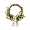 Gatuida 1pc Lifelike Cherry Blossom Wreath Spring Door Hanging Decor for Mother Day Elegant Wall Garland Green Plant Pendant for Home and Party Decoration view 1