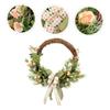 Gatuida 1pc Lifelike Cherry Blossom Wreath Spring Door Hanging Decor for Mother Day Elegant Wall Garland Green Plant Pendant for Home and Party Decoration view 4