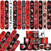 YYMYMGJ 48PCS Rock and Roll Party Favors Slap Bracelets Wristbands Rock Star Party Decorations Supplies for 80s 90s Born to Rock Rock Fake Musician Guitar Rap Theme Party view 1