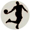Black White PU Leather Office Chair Mat,Computer Gaming Desk Chair Mat, Basketball Player Silhouette Gaming Computer Chair Mat for Home Office Gaming Room Sports Decor Diameter 59 in view 2