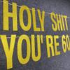 60th Birthday Decorations Women Men Gold Glitter Birthday Decoration Party Sign Funny Banner 60th Bday Party Supplies banner view 3