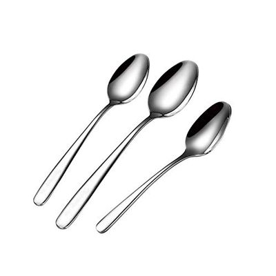 Bravir Stainless Steel Spoon Soup Spoon heatproof Coffee Spoon Stirring Restaurant Kitchen Spoon 304stainlesssteeltipspoon(No.3)