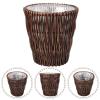 Cabilock Wicker Wastebasket Woven Trash Can Seagrass Waste Basket Garbage Container Bin Rattan Laundry Hamper Willow Plant Pot Rubbish Storage Basket for Office with Plastic Insert view 3