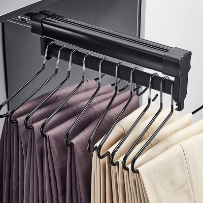 Extendable Closet Clothes Hanger Rail, Pull-Out Pants Rack Adjustable Closet Rod 26-61cm, Wardrobe Clothing Rail, Closet Organizer Rack for Pants Space Saving (Size : 51cm/20.1in)