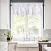 Abstract Marbling Curtain Valance for Windows/Kitchen/Living Room/Bedroom,Rod Pocket Window Valance Curtain Panel Drape Short Topper Small Tier Cafe Drape Modern Gradient Purple Pink Marble 42X12 view 2