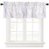 Abstract Marbling Curtain Valance for Windows/Kitchen/Living Room/Bedroom,Rod Pocket Window Valance Curtain Panel Drape Short Topper Small Tier Cafe Drape Modern Gradient Purple Pink Marble 42X12 view 3