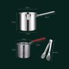 Cabilock Deep Fryer with Basket 4.7 Inch Compact Frying Pot with Perforated Strainer for French Fries Fish Shrimp Chicken Wings Kitchen Appliance view 2