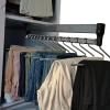 Closet Clothes Pants Hanger with Rail, Wardrobe Clothing RailRetractable Pull Out Clothes Rail Metal Closet Hanging Rod for Pants Map, Adjustable Coat Rod Hanger for Space Saving (Size : 600mm/23.6I view 1