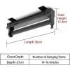 Extendable Pull Out Clothes Rack, Suitable for Both Narrow Closet and Wide Closet Top Mounted Hanger Rail, Large-Capacity, Good Wardrobe HelperLoad-Bearing 15kg (Size : 36cm/14.1in) view 2
