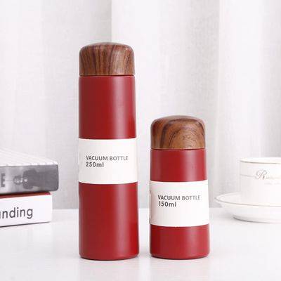250ML Style Stainless Steel Thermos Cup Student portable compact Tea Thermos Water Bottle Car Cup,red,150ml