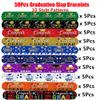 Anprola 50Pcs Graduation Slap Bracelets Gongrats Grad Wristbands Party Gift Decoration Supplies for Birthday Party Goody Bags Fillers Prize Rewards view 2