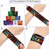 Anprola 50Pcs Graduation Slap Bracelets Gongrats Grad Wristbands Party Gift Decoration Supplies for Birthday Party Goody Bags Fillers Prize Rewards view 4