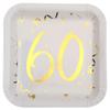 Gold 60th Birthday Party Pack with Plates Napkins and Cups, 60th Birthday Tableware, 60th Party Decorations, Gold 60th Party Set view 2