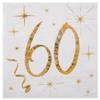 Gold 60th Birthday Party Pack with Plates Napkins and Cups, 60th Birthday Tableware, 60th Party Decorations, Gold 60th Party Set view 3
