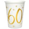 Gold 60th Birthday Party Pack with Plates Napkins and Cups, 60th Birthday Tableware, 60th Party Decorations, Gold 60th Party Set view 4