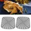2 Pcs Reusable Air Fryer Liners, Deep Fryer Parts and Accessories Silicone Air Fryer Basket Mats Kitchen Supplies (Grey) view 3