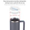 40 OZ Tumbler Lid Compatible for Stanley Quencher, 2 Pack Spill Proof Splash Resistant Stainless Steel Tumbler Covers Fit for Stanley and More Coffee (Light blue) view 4